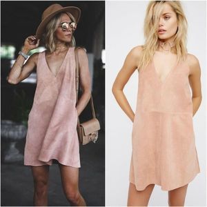 NWT Free People Retro Love Suede Mini Dress